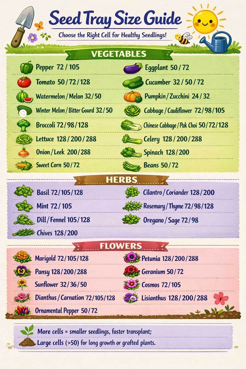 Seed Tray Size Guide