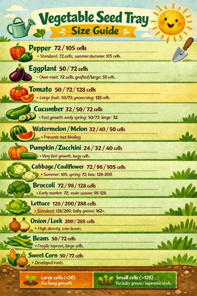 Vegetable Seed Tray Size Guide
