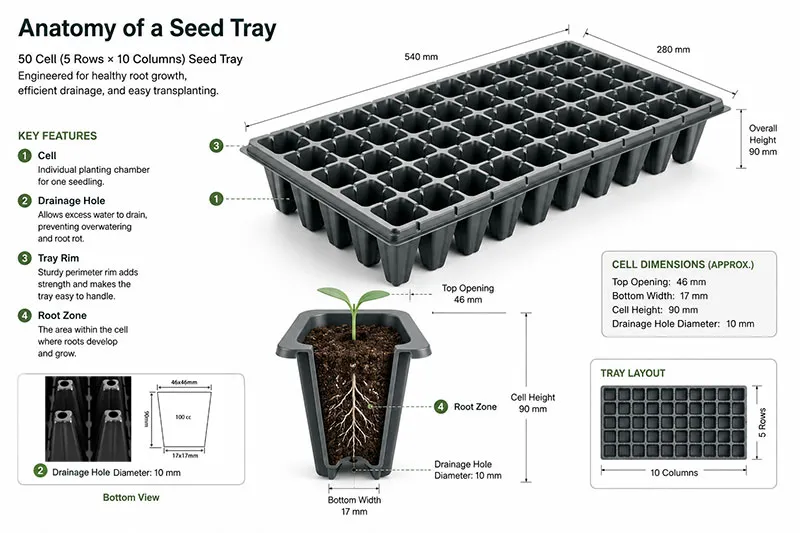 Anatomy of a seed tray