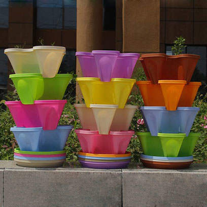 stackable flower pots